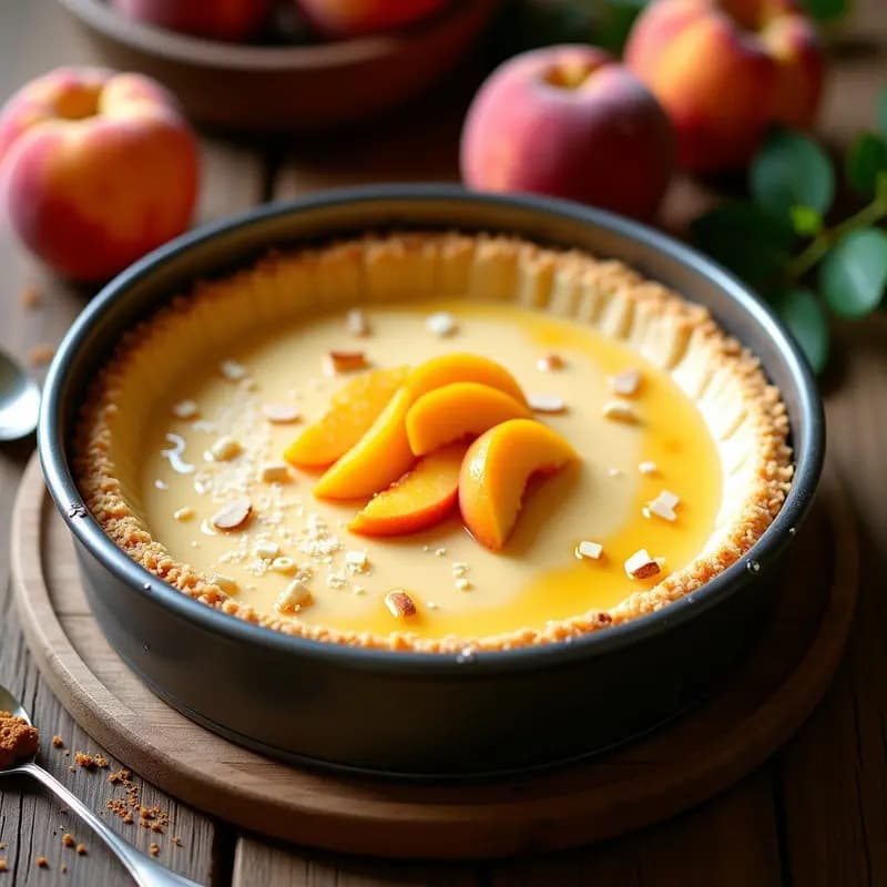 Cheesecake de Durazno y Queso Crema: Postre Argentino Sin Horno y Cremoso
