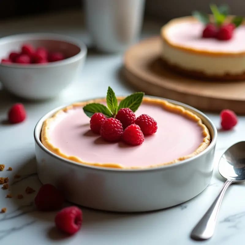 Cheesecake de Frambuesas y Queso Crema: Postre Inglés Sin Horno en 4 Ingredientes