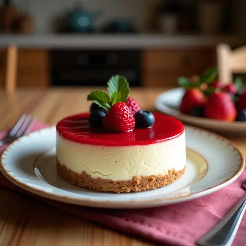 Cheesecake de Frutos Rojos y Galleta de Avena: Postre Sin Lactosa en Thermomix