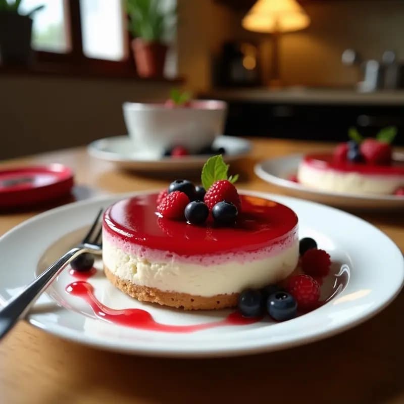 Cheesecake de Frutos Rojos y Galletas Digestive: Postre Alemán Sin Gluten