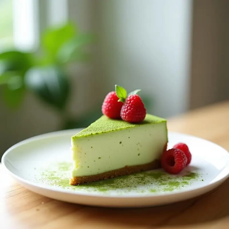Cheesecake Japonés de Matcha y Queso Crema: Postre Ligero y Refrescante