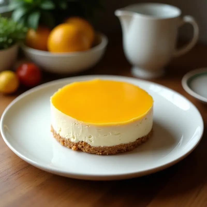 Cheesecake de Mango y Coco Sin Horno: Postre Filipino Vegano y Crujiente