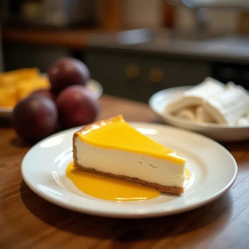Cheesecake de Maracuyá y Coco: Postre Brasileño Sin Horno y Bajo en Carbohidratos