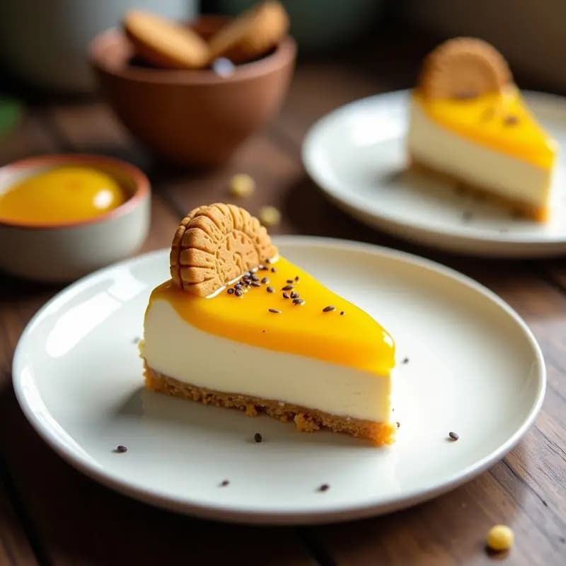Cheesecake de Maracuyá y Galleta María: Postre Brasileiro Sin Horno y Sin Azúcar