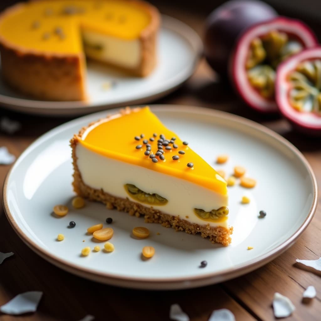 Cheesecake de Maracuyá y Semillas de Chía: Postreovo Brasilero Sin Horno