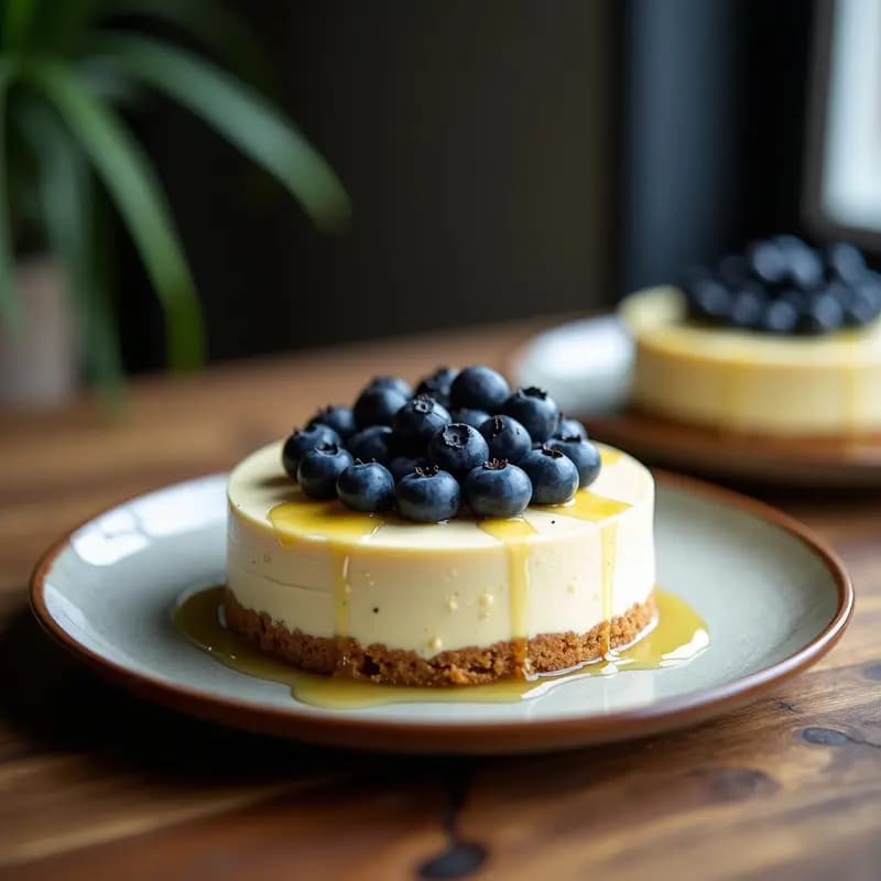 Cheesecake de Queso de Anacardos y Arándanos: Postre Raw Sin Horno y Sin Lácteos