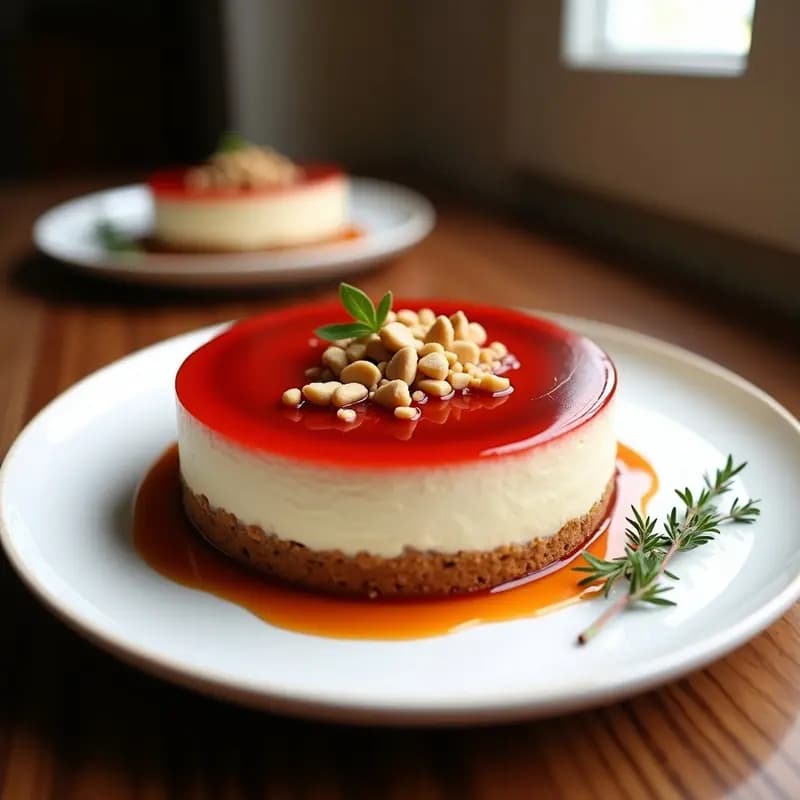 Cheesecake de Queso de Cabra y Mermelada de Tomate: Postre Salado-Dulce Francés en Thermomix