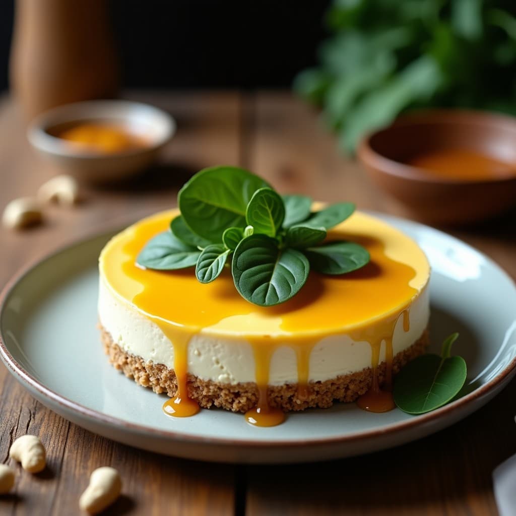 Cheesecake de Queso de Cajeta y New Zealand Spinach: Postre Sin Horno y Sin Azúcar