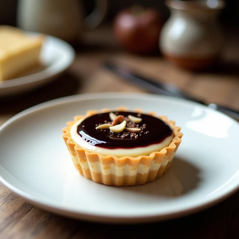 Cheesecake de Queso de Oveja y Mermelada de Higo Negro: Postre Francés Sin Horno en 20 Minutos
