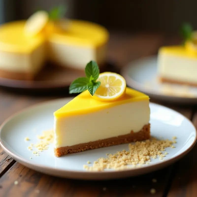 Cheesecake de Ricotta y Limón con Base de Almendra: Postre Italiano Sin Azúcar