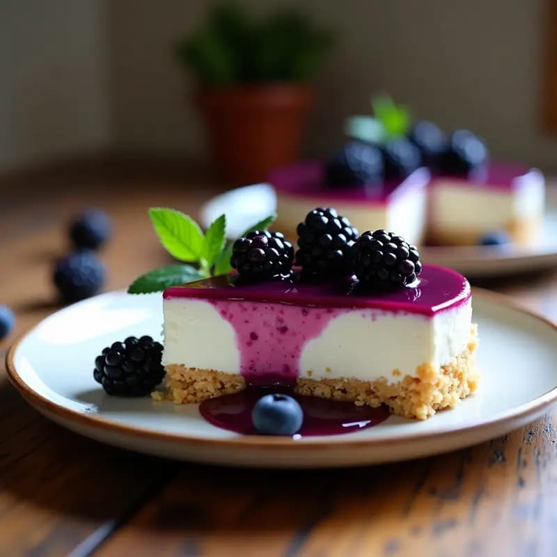 Cheesecake de Zarzamoras y Harina de Almendra: Postre Sin Gluten y Alta en Fibra
