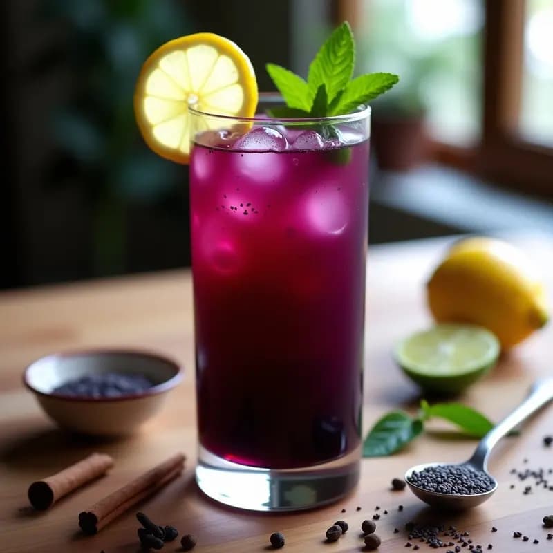Chicha Morada con Chía y Limón: Bebida Peruana Antioxidante y Sin Azúcar