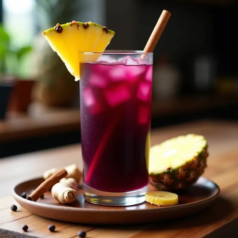 Chicha Morada con Piña y Clavo: Bebida Peruana Tradicional y Sin Café