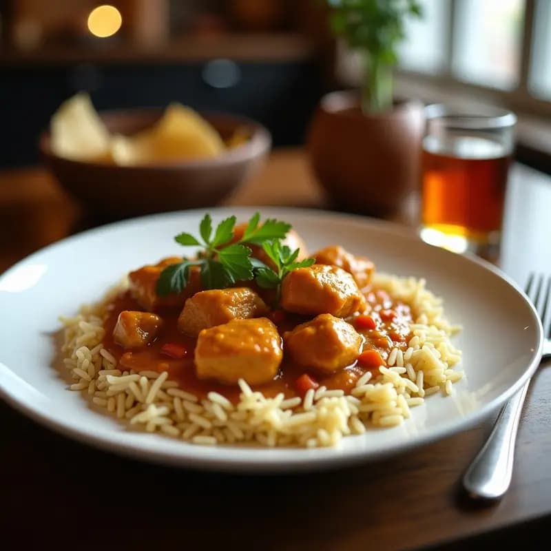 Chicken Tikka Masala con Arroz Basmati: Curry Indio Cremoso en 35 Minutos