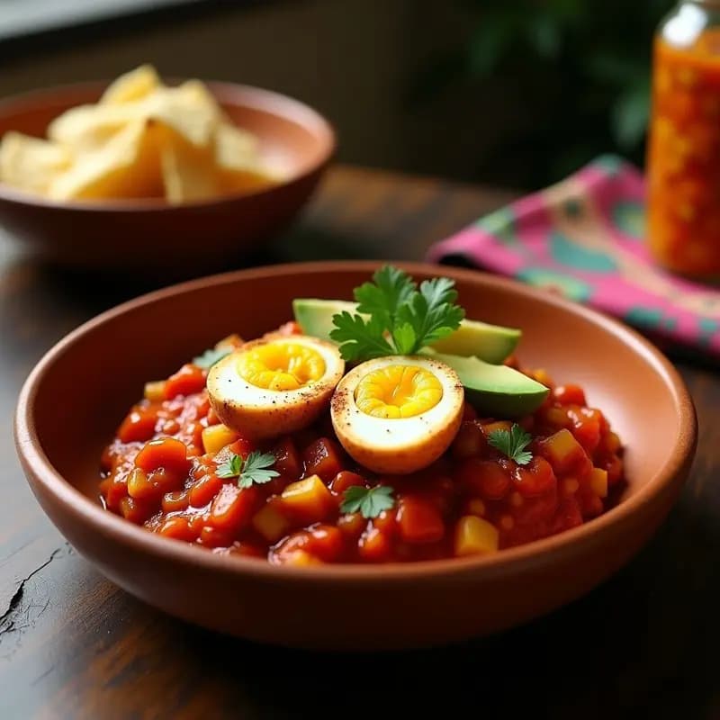 Chilaquiles Rojos con Huevo Escabechado: Desayuno Mexicano con Toque Ácido en 20 Minutos
