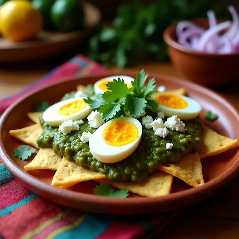 Chilaquiles Verdes con Huevo Escabechado: Receta Mexicana Tradicional y Alta en Proteína
