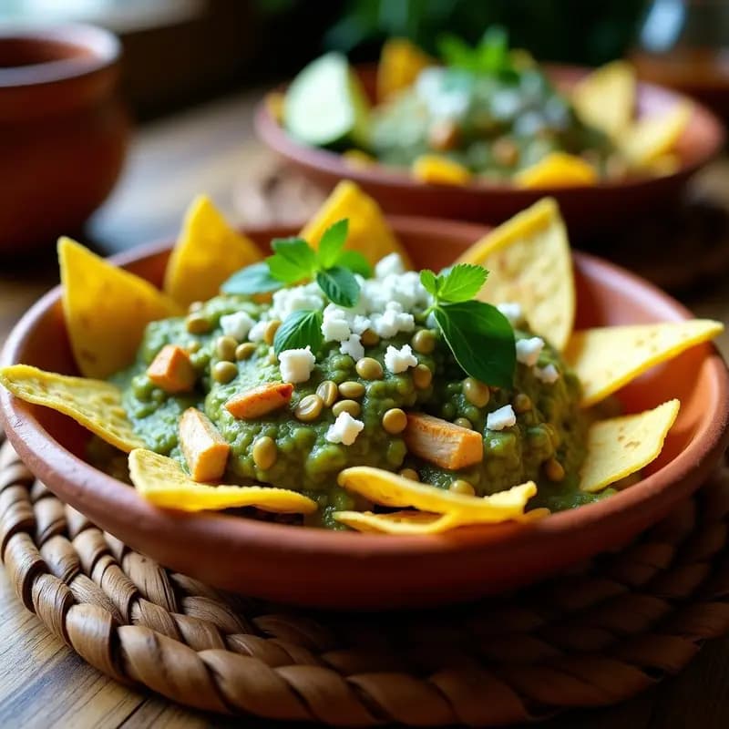 Chilaquiles Verdes con Pollo Deshebrado y Queso Fresco: Desayuno Mexicano para Recuperarse
