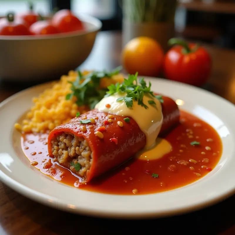 Chile Relleno de Picadillo de Res y Aceitunas: Receta Mexicana en Olla Lenta