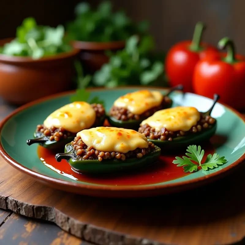 Chile Relleno de Picadillo Vegano y Queso Casero: Receta Mexicana Sin Lactosa al Horno