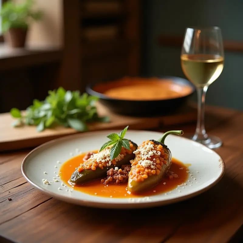 Chiles en Nogada con Carne Molida y Granos de Granada: Receta Mexicana de Temporada con Toque Festivo