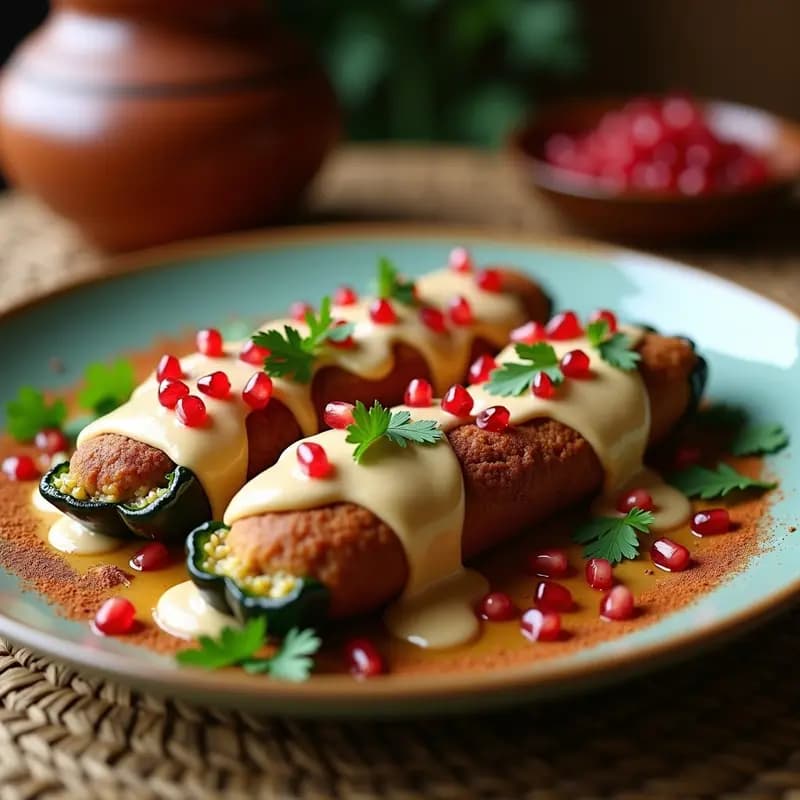 Chiles en Nogada con Carnes Frías: Receta Mexicana Tradicional y Festiva