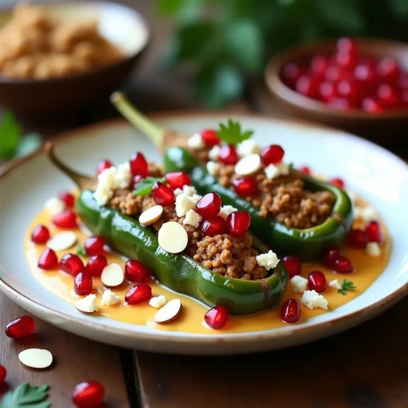 Chiles en nogada con carne de res y granada: Receta mexicana patriota sin horno