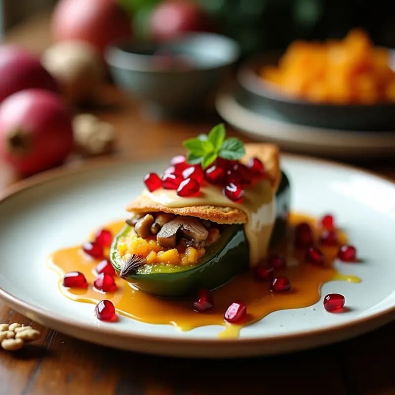 Chiles en Nogada Poblana con Granados y Nueces: Receta Mexicana de Temporada en 3 Capas