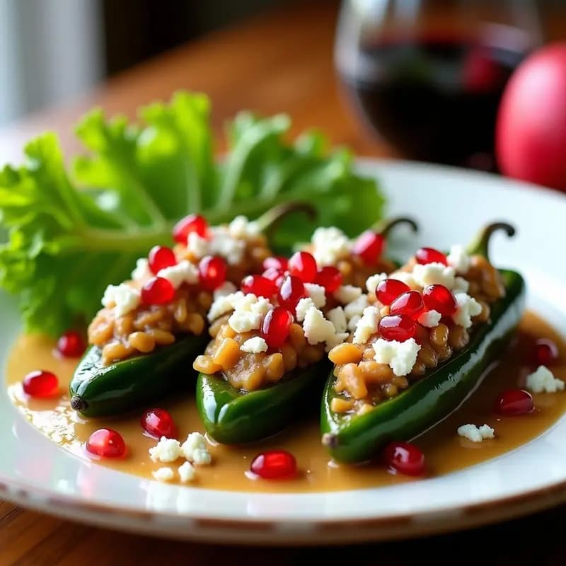 Chiles en Nogada: Relleno de Picadillo de Carne y Frutas con Salsa de Nueces en Temporada
