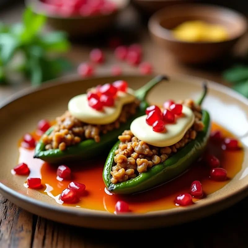 Chiles en Nogada Mexicanos Veganizados con Queso de Anacardo: Plato Patriótico Sin Lácteos
