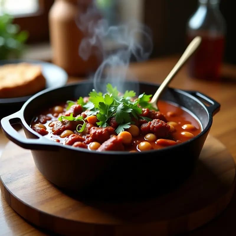 Chili con Carne de Bisonte y Frijoles Pintos: Receta Americana Alta en Hierro y Proteína