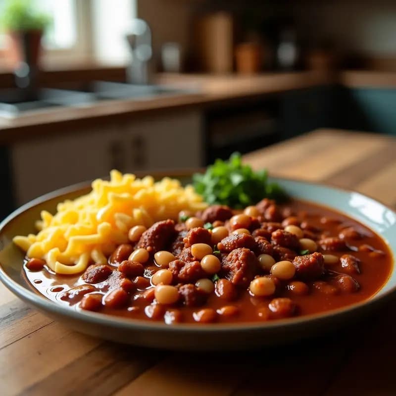 Chili con Carne de Res y Frijoles Pintos: Receta Tex-Mex en Olla de Hierro