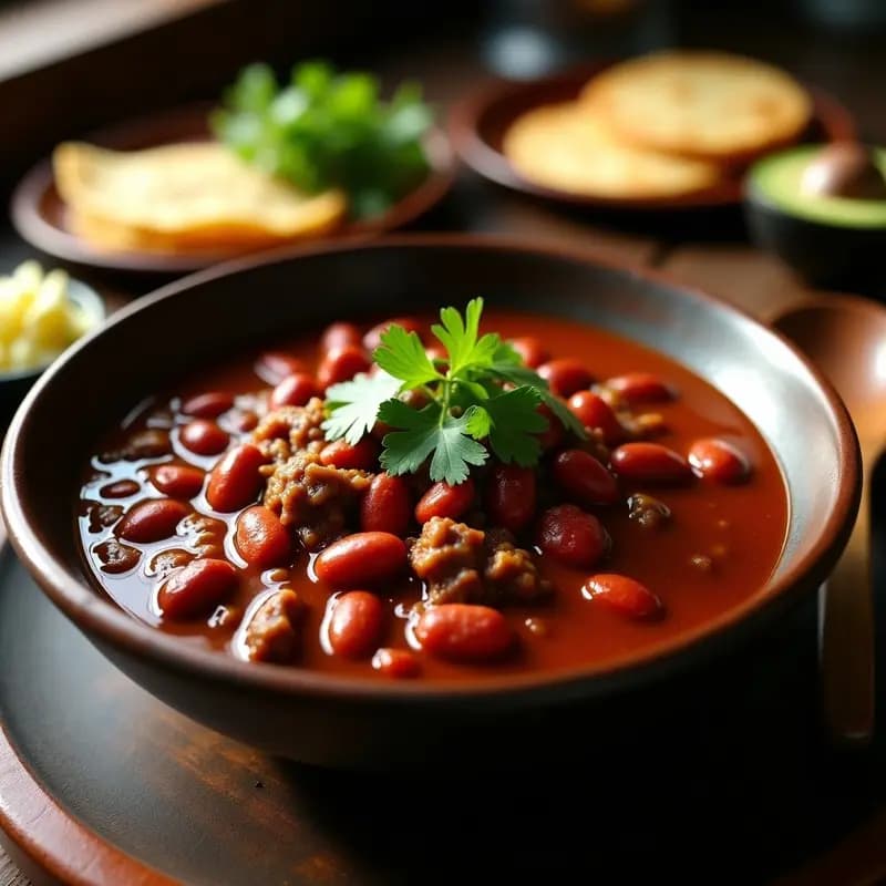 Chili con Carne con Frijoles Rojos: Estofado Texano Picante en Olla Express