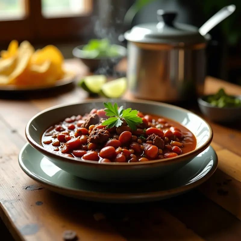 Chili con Carne: Receta Tex-Mex Picante y Alta en Proteína en Olla Exprés