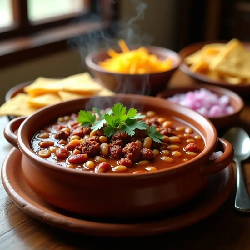 Chili con Carne de Ternera y Frijoles: Receta Americana Tradicional en Olla Lenta
