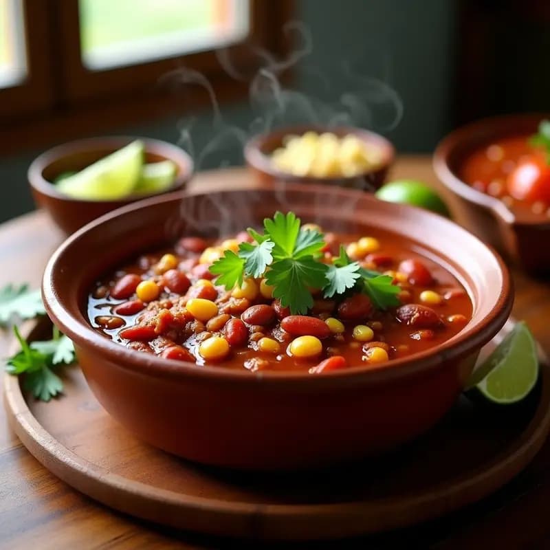 Chili Sin Carne con Frijoles Pintos y Pimientos Chipotle: Receta Tex-Mex Vegana