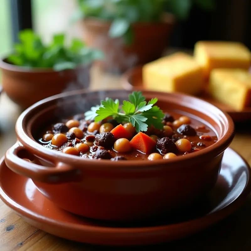 Chili Sin Carne con Garbanzos y Chocolate Negro: Receta Americana Vegana y Energética