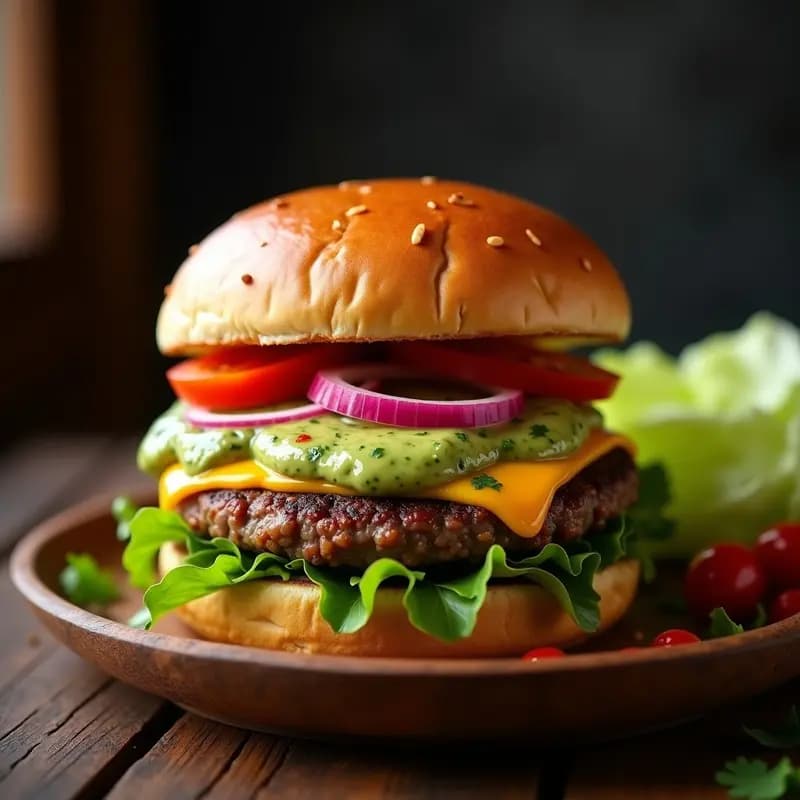 Chiliburger con Salsa de Aguacate y Pan de Brioche: Receta Americana Fusion y Juicy