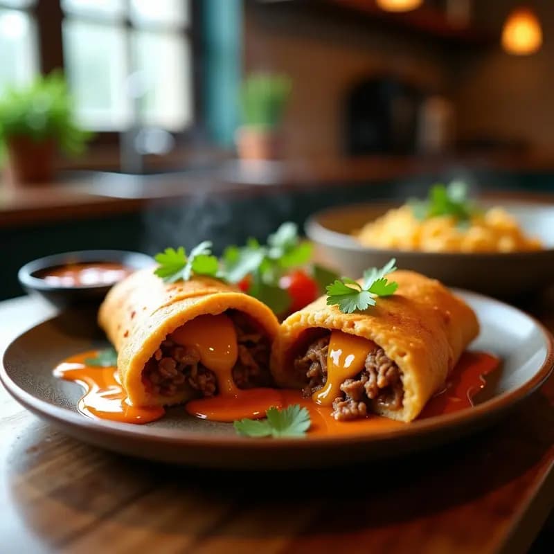 Chimichanga de Carnitas con Queso y Salsa de Chipotle: El Burrito que No Deberías Comer (Pero lo Harás)