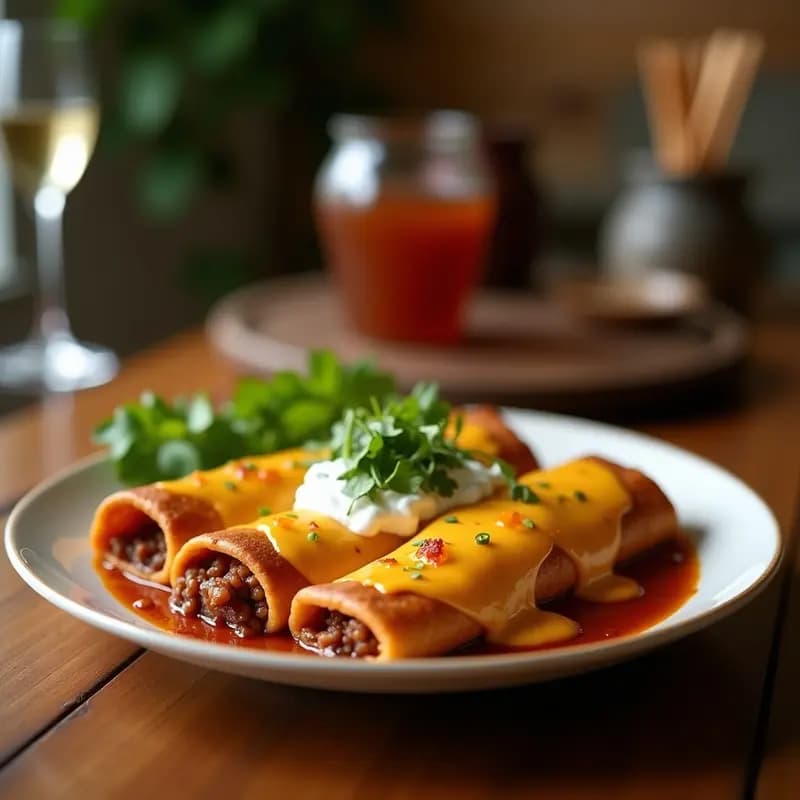 Chimichangas de Carne y Queso Fundido: Receta de Comida Tex-Mex Frita y Sabrosa