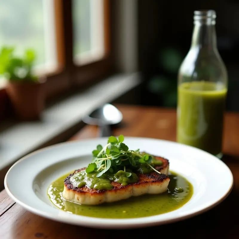 Chimichurri Argentino con Filete de Ternera: Salsa Verde Fresca y Versátil en 5 Minutos