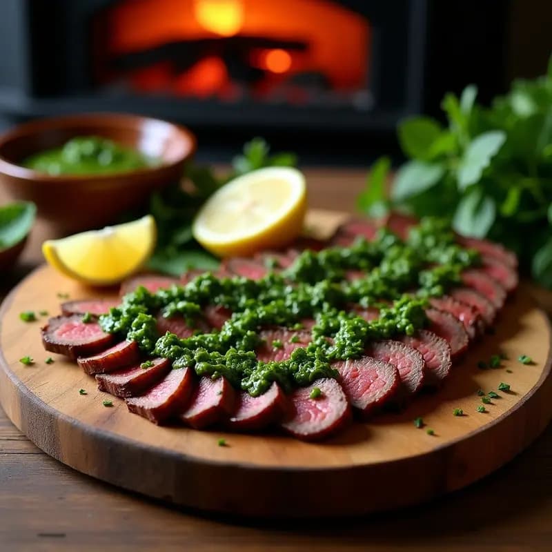 Chimichurri Argentino con Carne Asada: Receta Tradicional para Parrilladas en 15 Minutos
