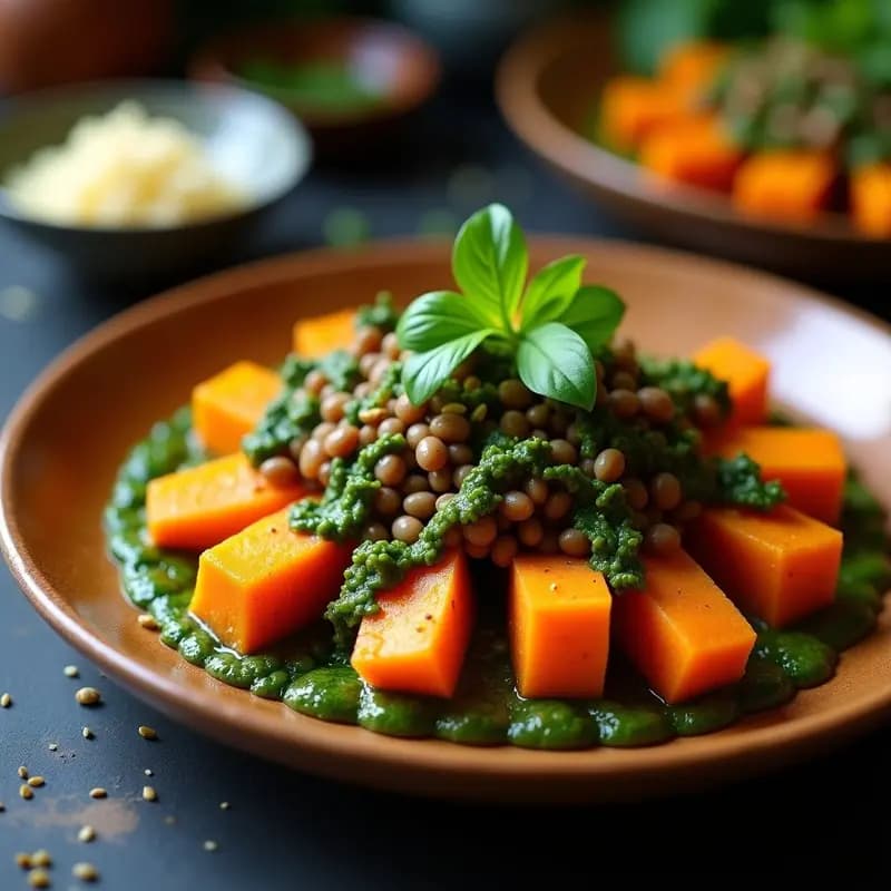 Chimichurri de Lentejas y Batata: Entrante Argentino Vegano y Alto en Hierro