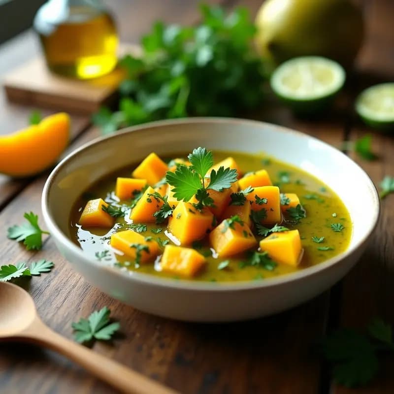 Chimichurri de Mango y Cilantro: Salsa Argentina para Carnes o Tofu en 10 Minutos