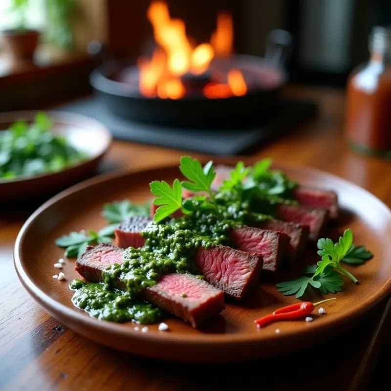 Chimichurri de perejil y orégano con filete de res: Receta argentina para asados