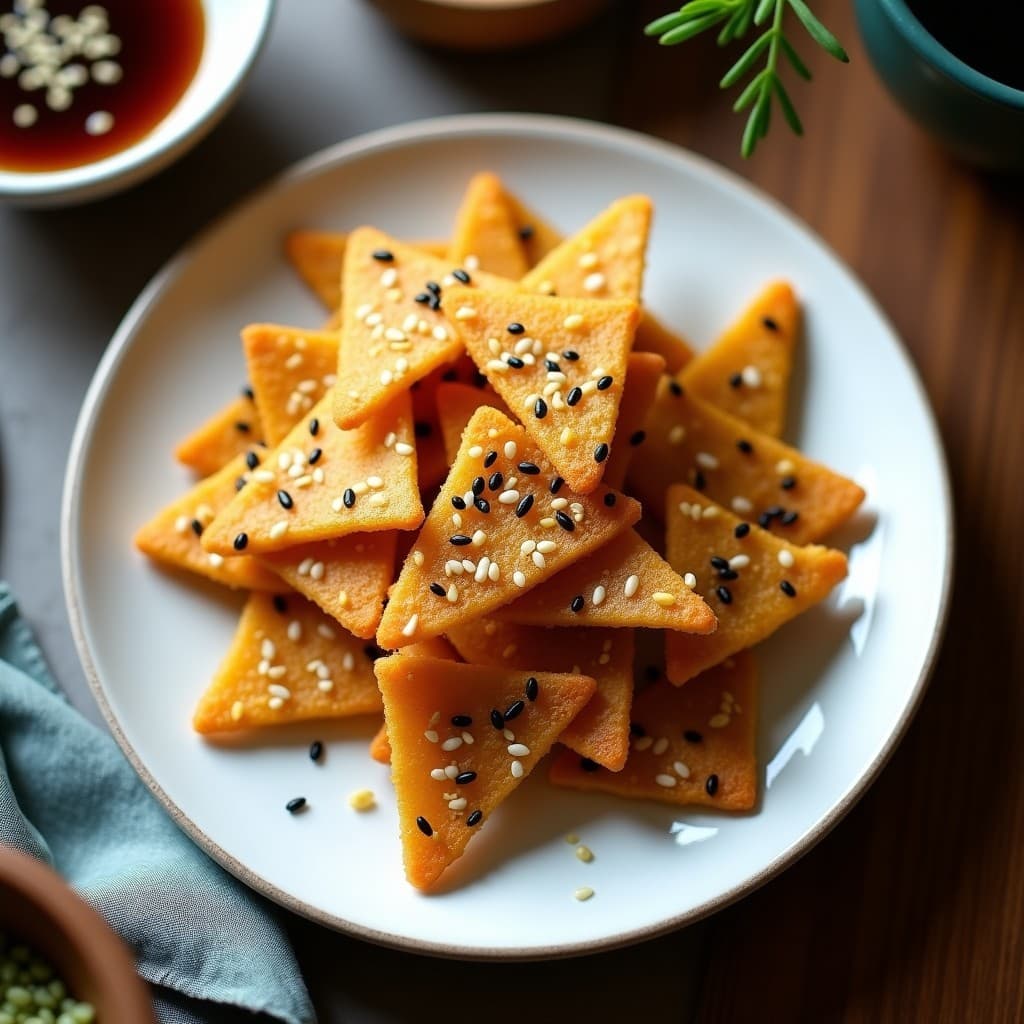 Chips de Algas Nori y Semillas de Sésamo: Snack Crujiente y Alto en Yodo en Airfryer