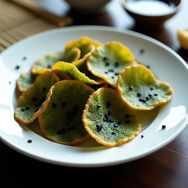 Chips de Algas Nori con Especias Wasabi: Aperitivo Japonés Crujiente en Airfryer