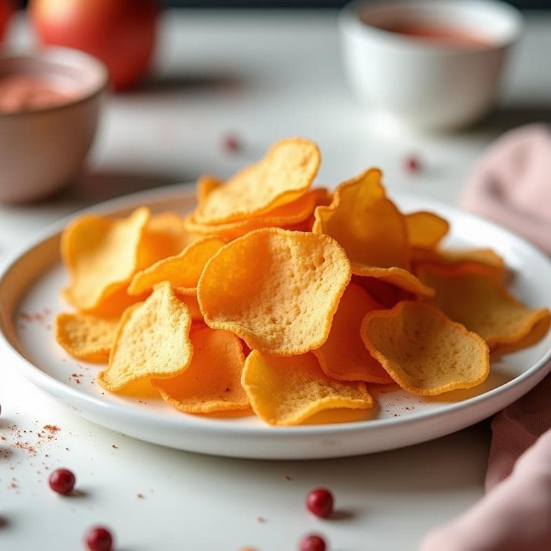 Chips de Algodón de Azúcar y Pimienta Rosa: Snack Keto Crujiente en Airfryer