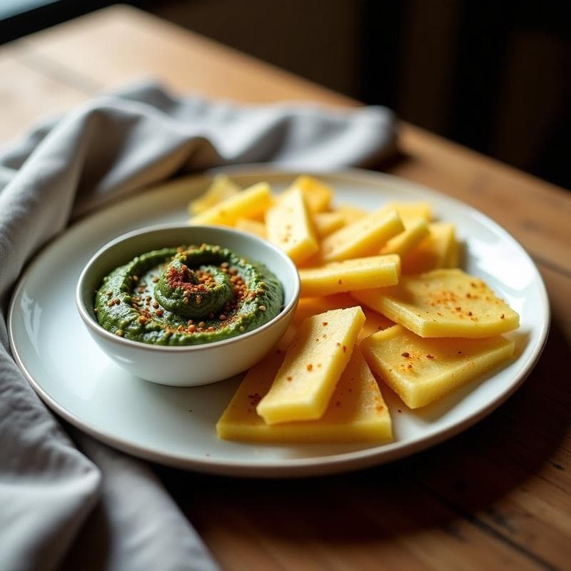 Chips de Apio con Hummus de Algas Nori: Aperitivo Crunchy y Sin Gluten
