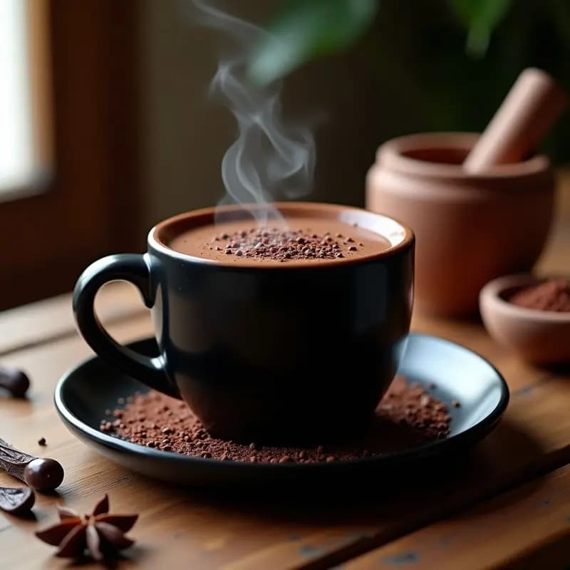 Chocolate Caliente con Especias Mayas y Pimienta de Chipotle: Bebida Mexicana Energizante y Afrodisíaca