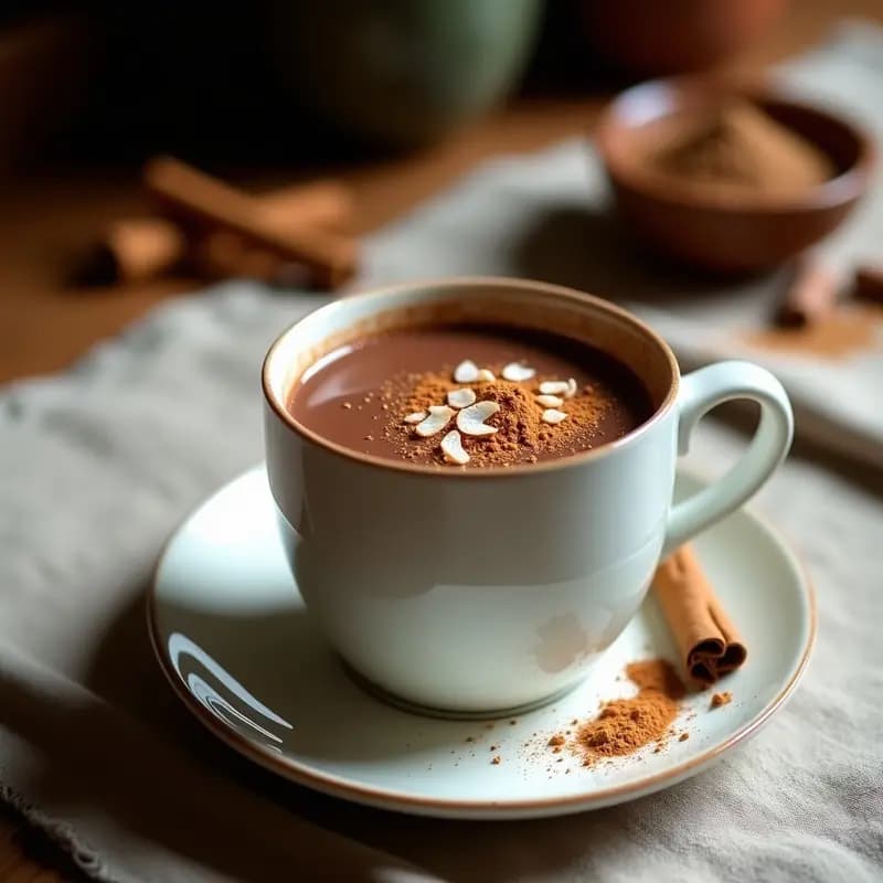 Chocolate Caliente de Maca y Canela: Bebida Peruana Energética y Sin Azúcar